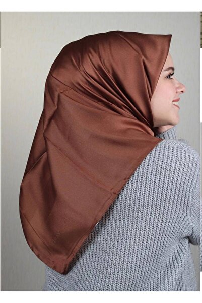 MİRAY , Brown Plain Crystal Scarves