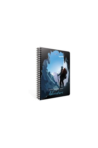 Gıpta دفتر ملاحظات بغطاء من الورق المقوى الحلزوني مقاس 17 × 24 سم 80 ورقة مخططة (عبوة من 4 قطع) 3847