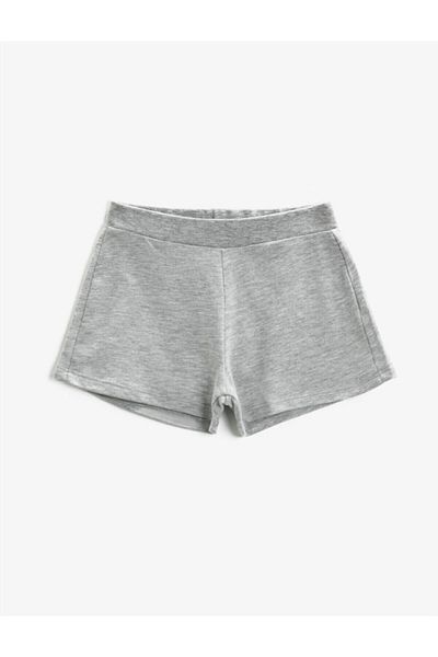 Koton Girl's Gray Cotton Shorts