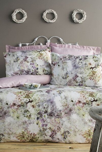 İssimo Home Grace Green Satin Duvet Cover Set Double
