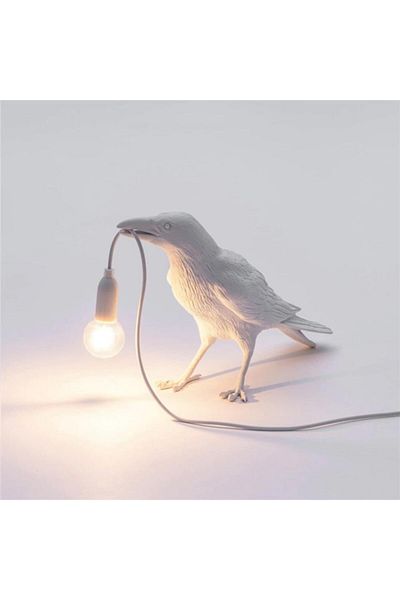 CajuArt Modern Lighting Led Light Decor - Crow Lampshade Holding Lamp