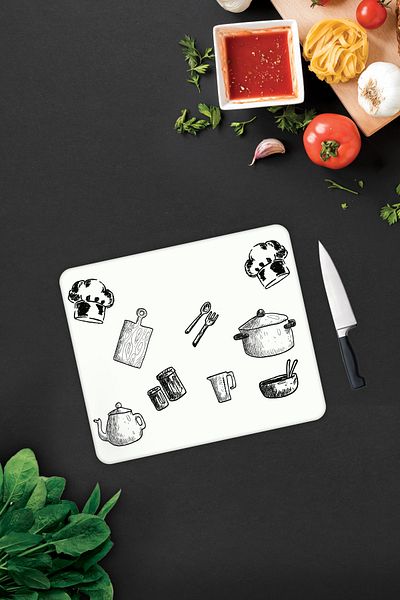 Decorita Whiteboard |   Glass Cutting Board - Glass Cutting Board |   29cm X 34cm