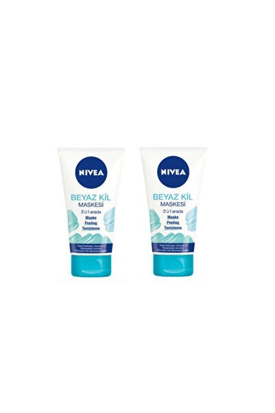 NIVEA 3'ü 1 Arada Beyaz Kil Maskesi 150 ml * 2 Adet
