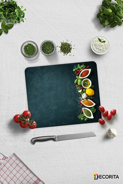 Decorita بهارات ملونة |   لوح تقطيع الزجاج - لوح تقطيع الزجاج |   29 سم × 34 سم