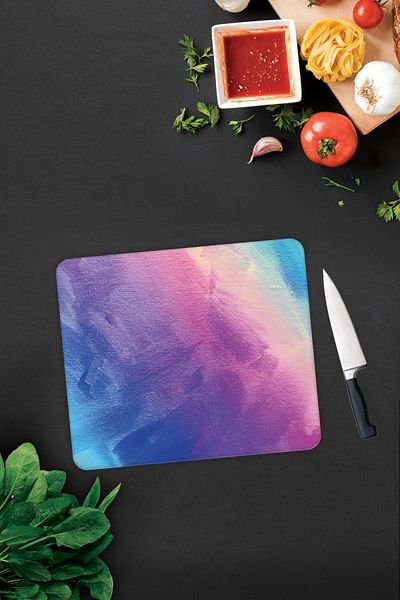 Decorita Colorful Canvas |   Glass Cutting Board - Glass Cutting Board |   29cm X 34cm