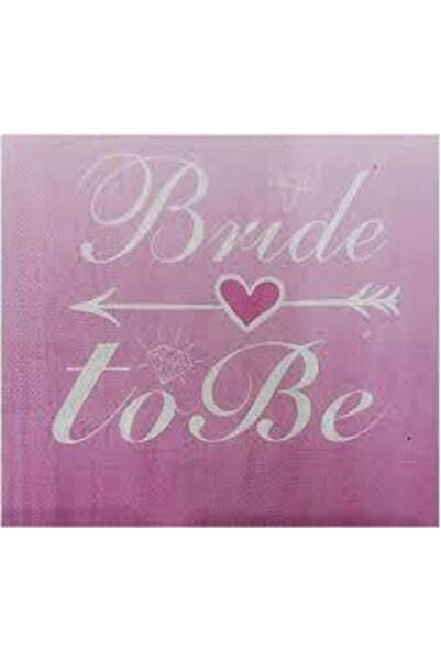 Happyland مجموعة من 20 منديل وردي فضي مطبوع عليه Bride To Be