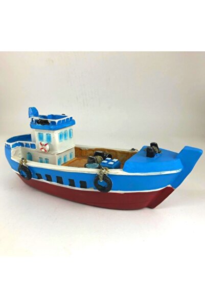 ArtemisDükkan Deniz Temalı Balıkçı Taka Tekne Kayık Gemi Dekoratif Biblo Büyük Boy