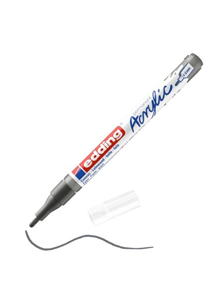 Edding 5300 Akrilik Markör Kalemi 1-2mm Yuvarlak Uç Antrasit 926