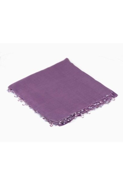 ALLURİNG THE BETTER ONE Light Purple Edge Beaded Cheesecloth Writings 100x100...