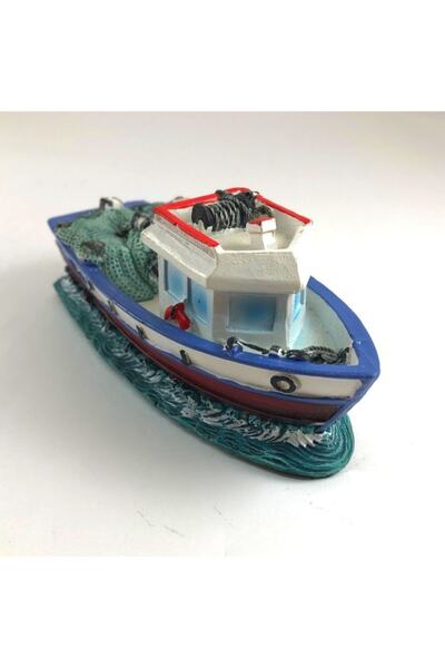 ArtemisDükkan Deniz Temalı Balıkçı Taka Tekne Kayık Gemi Dekoratif Biblo