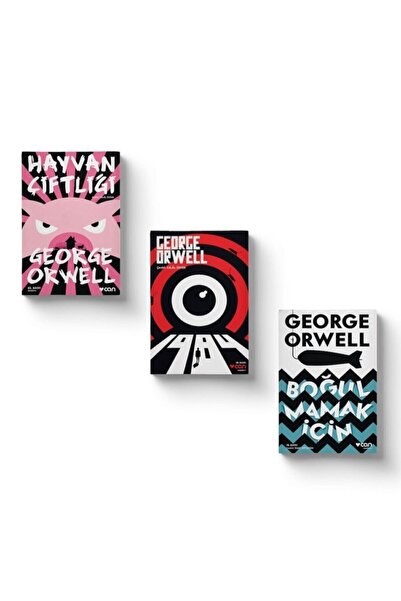 Can Yayınları George Orwell Seti - Hayvan Çiftliği - 1984 - Boğulmamak İçin
