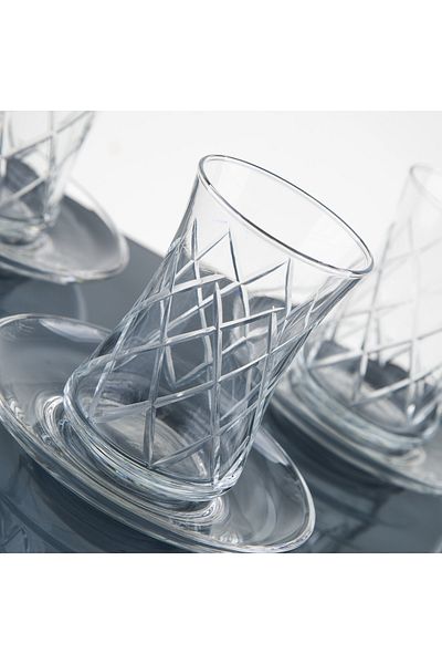 sudeka 12 Piece Square Hand Decorated Tea Set for 6 People