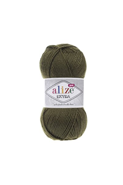 Alize Extra Patiklik El Örgü Ipi Ipliği Yünü Renk Kodu:29 Haki