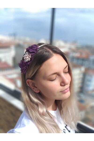 Melkady Aksesuar Melkady 232mor - Елегантна брошка с цветя, корона за след ра...