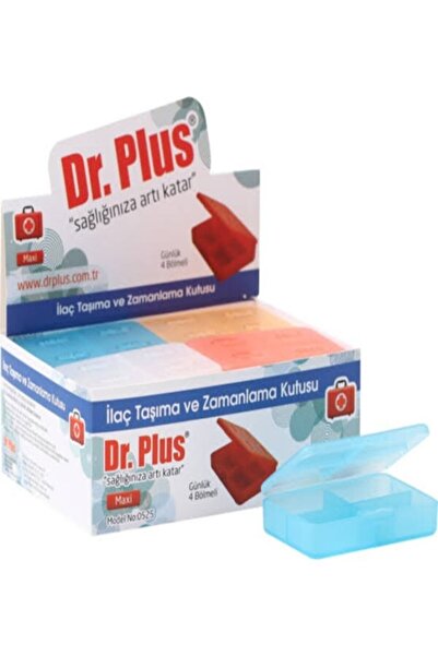 Dr Plus Günlük Maxi İlaç Saklama Kutusu  4 Bölmeli 4 Adet 0525