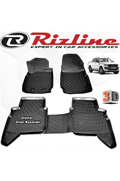 Rizline Ford Ranger 3d Paspas Havuzlu 2013 - 2020 Arası Siyah 4 Parça Set