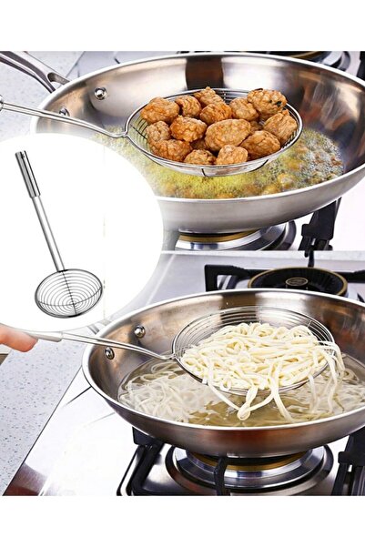 Kitchen Pembelia Çelik Lüx Paslanmaz Yağ Kevgiri