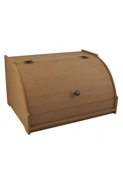 Özka Hobi Ahşap Wooden MDF Paintable Curved Bread Storage Cabinet