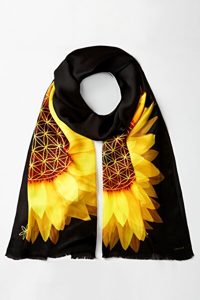 Galiga صن لايف شال حرير 100% مقاس 65*185 سم