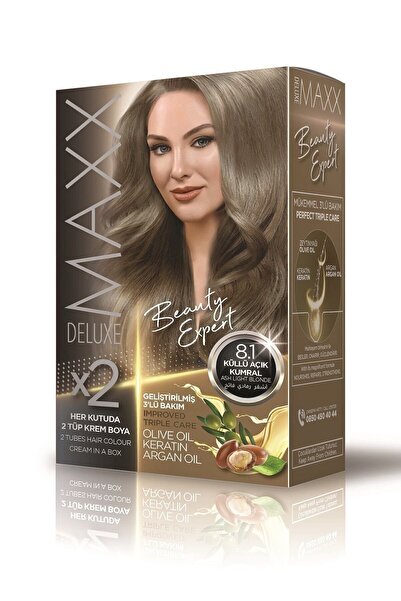 MAXX DELUXE Beauty Expert Zeytinyağı+keratin+argan Birleşimi 8.1 Küllü Açık K...