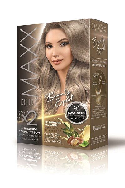 MAXX DELUXE Beauty Expert Zeytinyağı+keratin+argan Birleşimi 9.1 Elmas Sarısı...