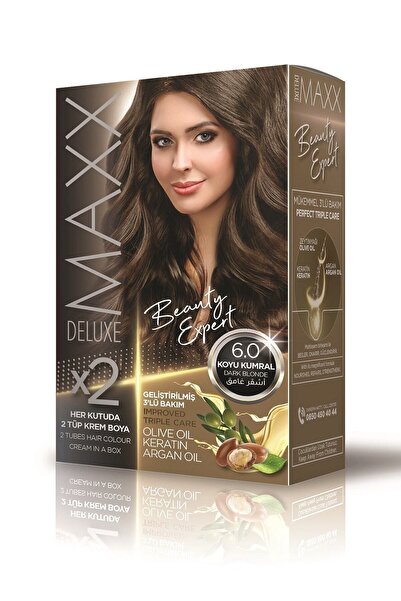 MAXX DELUXE Beauty Expert Zeytinyağı+keratin+argan Birleşimi 6.0 Koyu Kumral ...