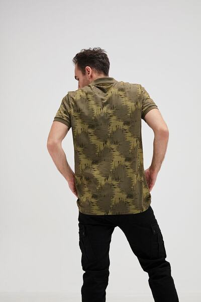 Bad Bear Men's Khaki Polo Neck T-Shirt Raddle Pique Polo