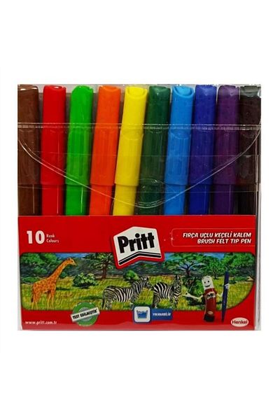 Pritt 10 Colored Felted Paint Pen with Brush Tip -2636377