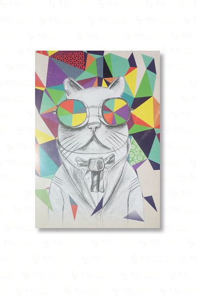 BAL SANAT Design unic A4 100 Gr.120yp. Cusut Notebook Cat
