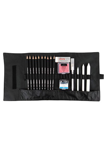 Gen-Of Lyra 18 Piece Charcoal Sketch Drawing Set