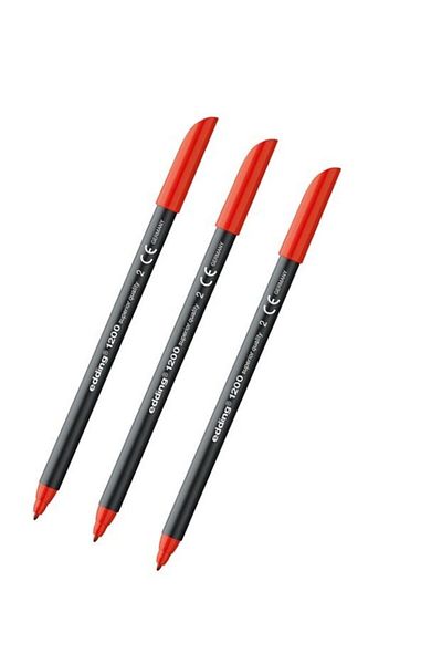 Edding 1200 Graphic PenRed 3 Pieces