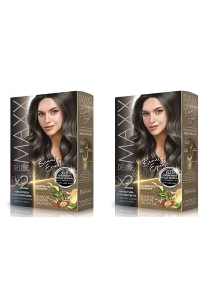 MAXX DELUXE Beauty Expert 6.11 Yoğun Koyu Küllü Kumral Saç Boyası 2 Adet
