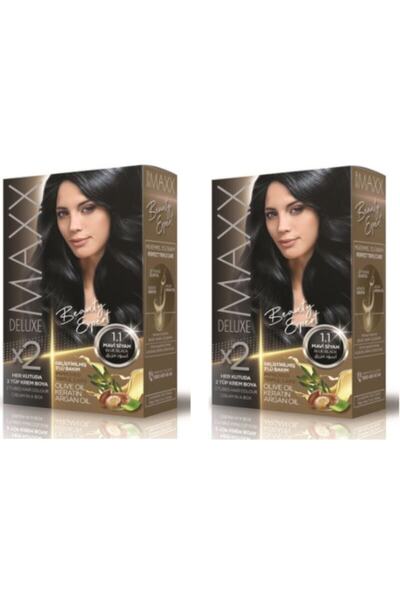 MAXX DELUXE Beauty Expert 1,1 Mavi Siyah Saç Boyası 2 Adet