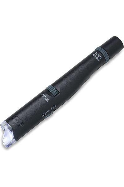 Carson Micropen LED Lighted 24x-53x Pen Size Pocket Microscope (mp-300)