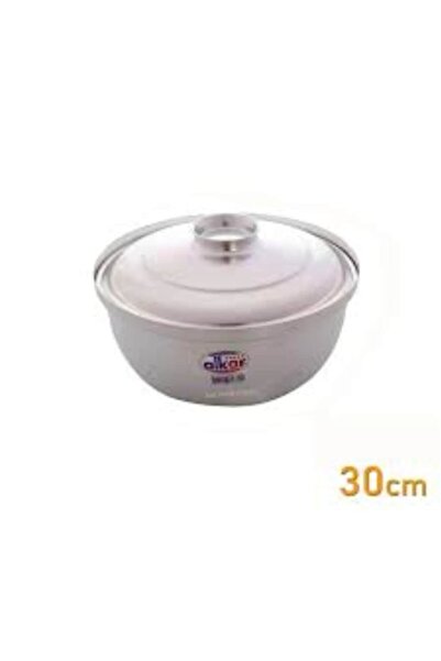 Alüminyum وعاء ألكار ألومنيوم هيلفاني بغطاء 30 سم مطلي بالأنوكسال