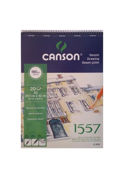 Canson Bloc de caiet de imagine tehnică spirală de sus 40 Yp A3 120 Gr Fcns12040a3us