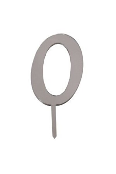 parti sürprizi حرف O زجاج شبكي فضي عاكس 7 سم