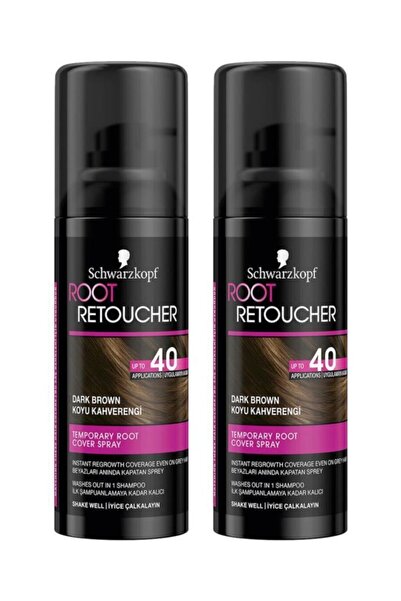 Schwarzkopf Root Retoucher Sprey Boya - Koyu Kahverengi X2