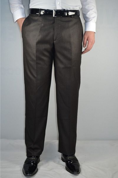 Bomonti Men's Brown Classic Oversize Flexible Fabric Trousers
