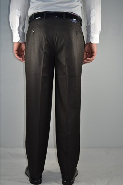 Bomonti Ανδρικό καφέ Classic Oversize ευέλικτο υφασμάτινο παντελόνι