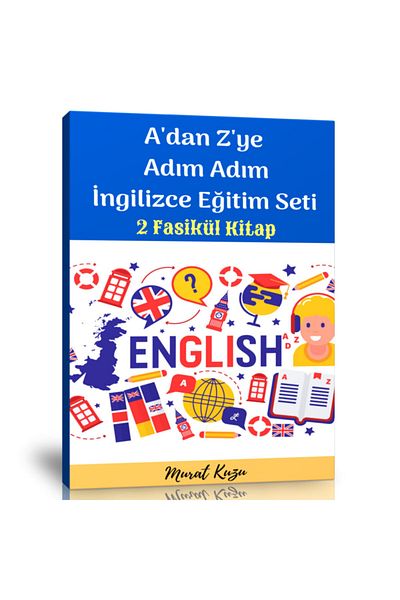 Enine Boyuna Eğitim Step by Step Fast Easy English Video Training Set 63 Video Lessons and 2 Fascicles Books