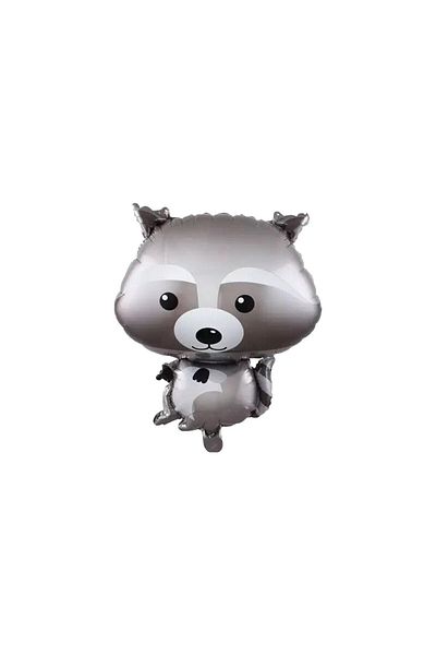 Bkmc Raccoon Helium Compatible Shaped Foil Balloon - or Normal Puff Woodland Foil Balloon 65 cm