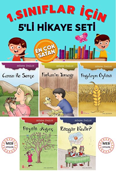 Ata Yayıncılık 1.sınıfların Severek Okuyacağı 5'li Hikaye Seti