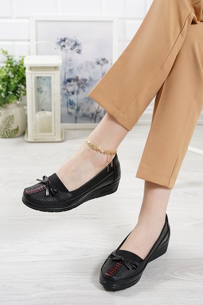 YADE MODA Дамски черни ортопедични обувки за майка