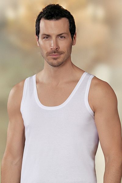 Şahinler Men's Wide Strap Combed Cotton Original Cotton Undershirt, Pack of 6