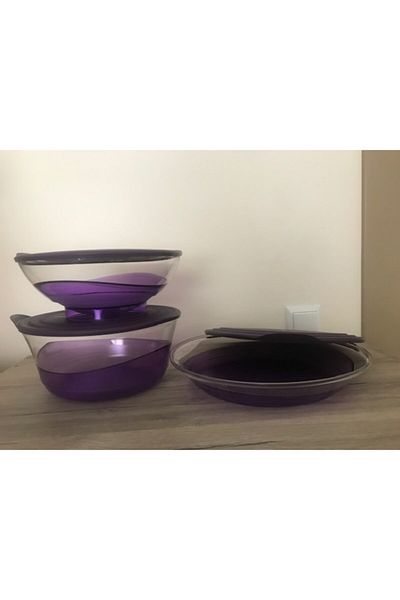 Tupperware 3-Piece Drop Set Stylish Designed Storage Container)