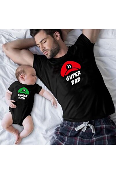 venüsdijital تيشيرت ماريو سوبر داد سوبر سون Zıbın (منتج واحد، يمكن دمجه، الأس...