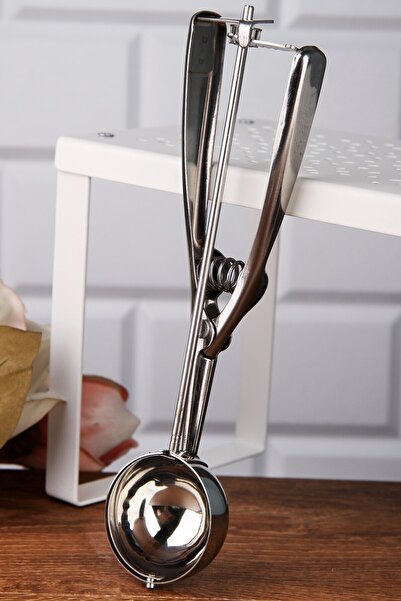 Selenica Metal Çek Bırak Dondurma Kepçesi Pratik Dondurma Servis Kaşığı