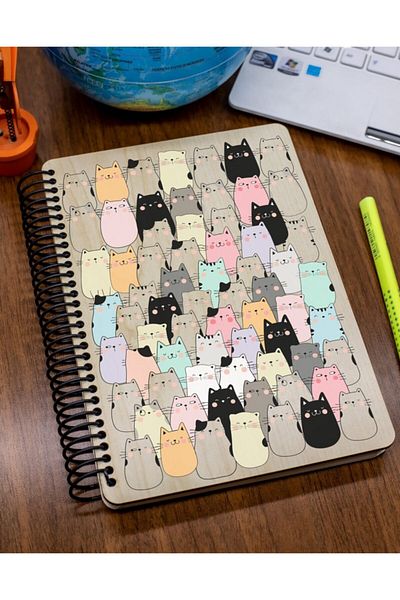 quppa المفكرة الحلزونية A5 غطاء MDF ورق عاجي 15x21