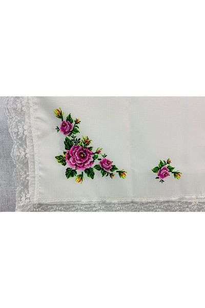 Cardea Exlusive Cross Stitch Printed Tablecloth 160x220